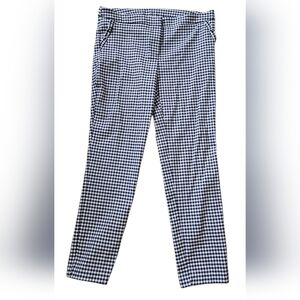 Cynthia Rowley Gingham Pull On Crop Ankle Pants Women 14